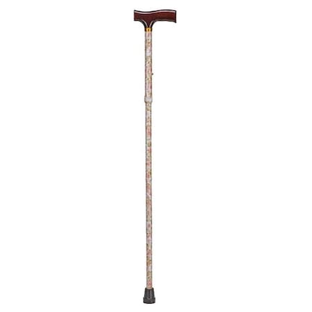 Duro-Med 502-1325-9906 Designer Folding Cane - Derby Handle - Beige Floral